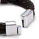 Retro Leather Braided Cord Bracelet for Men BJEW-A039-01A-3