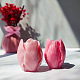 DIYのチューリップの花のシリコンキャンドルモールド  香りのよいキャンドル作りに  ホワイト  5x5cm CAND-PW0014-08-2