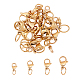 Unicraftale alrededor de 24 piezas 4 tamaños cierres  de pinza de langosta cierres de acero inoxidable cierre de gancho cierre de cadena final cierres de metal dorado para hacer joyas collares pulseras STAS-UN0008-90G-1