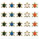 Chgcraft 20 piezas 5 colores aleación esmalte cuentas ENAM-CA0001-69-1