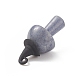 混合天然石ペンダント  きのこチャーム  黒のハロウィーン合金 3D 魔法の帽子付き  31~33x6mm  穴：1.5x2mm PALLOY-JF01987-4