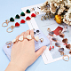 PANDAHALL ELITE 5Pcs 5 Colors Alloy Plush Heart Link Chain for DIY Keychains MOBA-PH0001-07-5