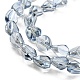 Brins de perles de verre transparentes plaquées lustre EGLA-G037-04A-PL02-3
