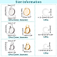 Kit per la creazione di orecchini a clip semicircolari vuoti fai da te dicosmetici DIY-DC0001-59-2