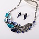 Alloy Enamel Rhinestone Jewelry Sets SJEW-JL007-02-3
