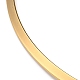 真空メッキ202ステンレススチールワイヤーチョーカーネックレス  女性用の硬いネックレス  ゴールドカラー  内径：5.55インチ（14.1cm） NJEW-H011-07G-2