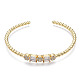 Bracelet de manchette en perles de zircone cubique scintillant pour elle BJEW-N012-002-NF-1