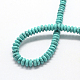 Rondellgefärbte synthetische türkisfarbene Perlenstränge G-Q447-16-2