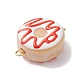 Подвески в виде пончиков с эмалью лэмпворк ручной работы PALLOY-JF02573-3