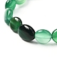 Bracelet extensible en perles d'agate naturelle BJEW-JB06988-03-4