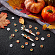 SUNNYCLUE 1 Box 200Pcs 5 Styles Halloween Cabochons Resin Ornaments Ghost Pumpkin Bat Cap Flat Back Scrapbook Embellishment Charms for DIY Brooch Earring Decoration Mobile Phone Case Accessories CLAY-SC0001-20-5