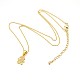 Human/Girl Real 18K Gold Plated Plated Alloy Micro Pave Cubic Zirconia Pendant Necklaces NJEW-H416-04G-1