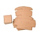 クラフト紙ギフトボックス  配送ボックス  折りたたみボックス  正方形  バリーウッド  5.5x5.5x2.5cm X-CON-K003-02C-01-1
