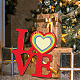 Decoraciones colgantes de madera con tema de arcoíris del orgullo WOOD-WH0037-002-6