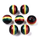 Cuentas de resina de rayas de reggae de Ghana RESI-N026-001B-01-2
