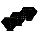 Hobbiesay - Organizador de pendientes de acrílico con forma de diamante negro con 34 agujero EDIS-WH0031-09A-1
