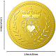Adesivi autoadesivi in lamina d'oro in rilievo DIY-WH0211-189-2