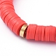 Handgefertigte Heishi Perlen Stretch Armbänder aus Fimo BJEW-JB05095-02-3