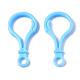 Opaque Solid Color Bulb Shaped Plastic Push Gate Snap Keychain Clasp Findings KY-R006-06-2