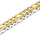 Bracelets chaîne en acier inoxydable figaro à la mode pour femmes 304 STAS-A028-B015-1