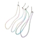 Bling-Glas-Halskette mit runden Perlen für Damen NJEW-PH01490-01-8