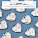 Unicraftale 20 breloques sur le thème de la fête des mères en acier inoxydable avec pendentif en forme de cœur avec mot maman 22 mm en métal hypoallergénique pour la fabrication de bijoux STAS-UN0039-84-5