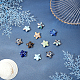 SUNNYCLUE 1 Box 16 Pcs 8 Colors Handmade Porcelain Beads Starfish Beads Hole 2mm Sea Stars Glazed Porcelain Beads for Necklace Bracelet Earring Making PORC-SC0001-03-4