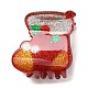 Haarspangen aus glitzerndem Acryl mit weihnachtlichem Motiv PHAR-R179-06-1