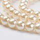 Brins de perles de verre teint écologiques HY-A008-6mm-RB096-3