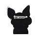 眼鏡のアクリルバッジを持つ犬  バックパックの服のための漫画の動物の襟章  サクランボ色  59.5x46x7mm JEWB-C013-12-2