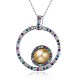 925 стерлингового серебра микро Pave ожерелья из циркония кулон BB34074-1