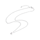304 Stainless Steel Round Ball Pendant Necklace with Rolo Chains for Men Women NJEW-JN03845-01-2