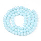 Opaque Solid Color Glass Beads Strands EGLA-A034-P6mm-D06-2