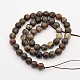 Faceted Round Natural Red Rainbow Jasper Beads Strands G-E302-090-8mm-2