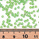 12/0グレードの丸いガラスシードビーズ  透明色の虹  芝生の緑  12/0  2x1.5mm  穴：0.9mm  約30000個/袋 SEED-Q010-F549-3