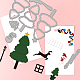Рождественская тема трафареты для резки углеродистой стали DIY-WH0309-744-3