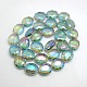 Faceted Electroplate Crystal Glass Oval Beads Strands EGLA-F060B-03-2