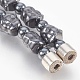 Colliers de perles d'hématite synthétique non magnétique NJEW-E128-04-3
