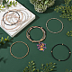 Benecreat 18 pz 6 colori catene satellitari in acciaio al titanio set di braccialetti elasticizzati per donna BJEW-BC0001-27-4