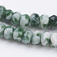 Chapelets de perles en jaspe à pois verts naturels G-P355-07-3