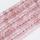 Chapelets de perles en verre de quartz de cerise G-K255-06A-1