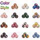 PandaHall Elite 270 pcs 10mm Round Colorful Resin Beads with Holes Pattern For Jewelry Making RESI-PH0001-03-4