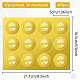 34 foglio di adesivi autoadesivi in lamina d'oro in rilievo DIY-WH0509-029-2