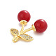 Латунные микро проложить кубического циркония подвески KK-H073-03G-2