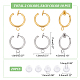 UNICRAFTALE 20Pcs 2 Colors 304 Stainless Steel Clip-on Earring Findings with Horizontal Loops and 20Pcs Comfort Silicone Pads Hoop Earring for Jewlery Making Golden Stainless Steel Color Hole 1.8mm STAS-UN0039-97-4