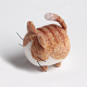 動物猫形針フェルトスターターキット  ウールフェルトとパンチ針付き  初心者向けのニードルフェルトキット  砂茶色  188x153mm DOLL-PW0002-065C-1