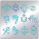 Pochoir en métal sur le thème des signes du zodiaque benecreat DIY-WH0279-091-1
