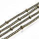 Messingbeschichtete Eisen Bordsteinkette Halskette Herstellung MAK-T006-01AB-2