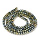Electroplate Glass Beads Strands GLAA-H021-01B-FP05-4