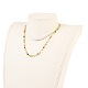 Brass Handmade Colorful Glass Beaded Necklaces X-NJEW-JN03134-5